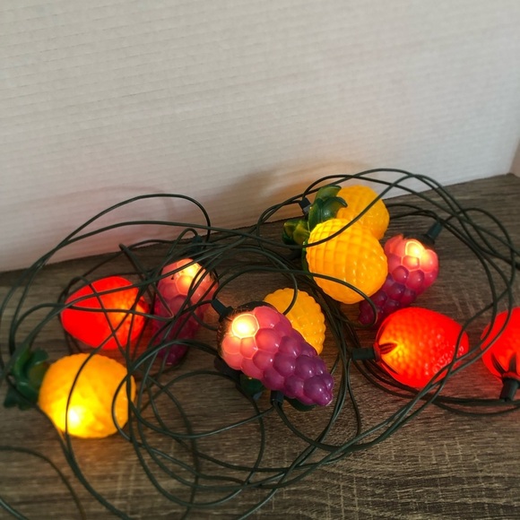 Vtg Alderbrook Blow Mold Fruit String Lights - Picture 1 of 16